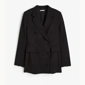 H&M Black Double-Breasted Blazer
